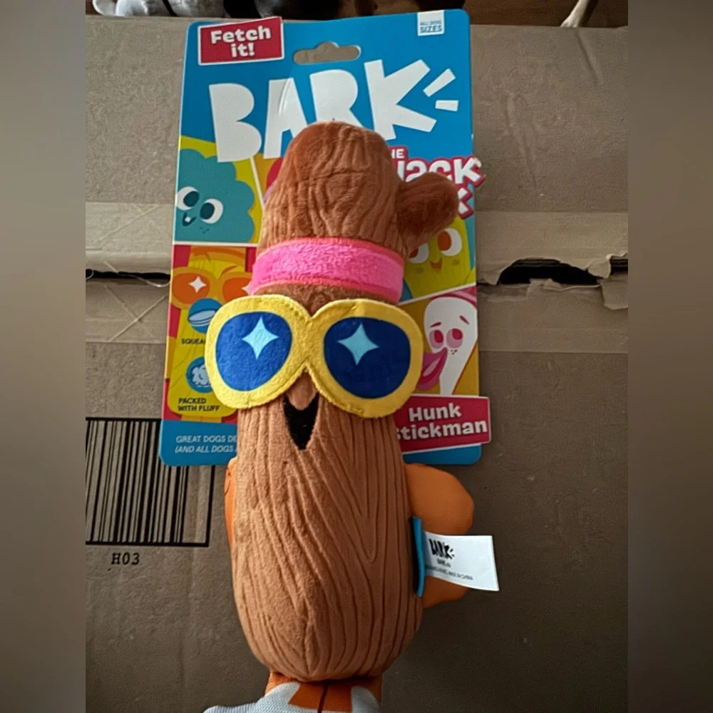 Bark Box Hunky Stick man Dog Toy NEW